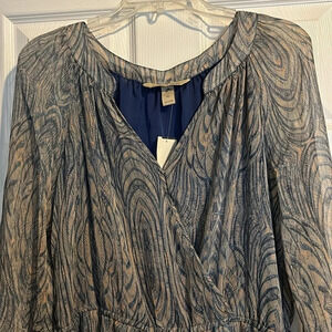 Presley Skye NWT women’s long sleeve 100% silk dress size XL